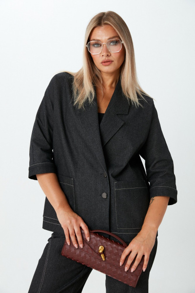 Брюки, жакет LM К139086 черный_джинс - фото 6