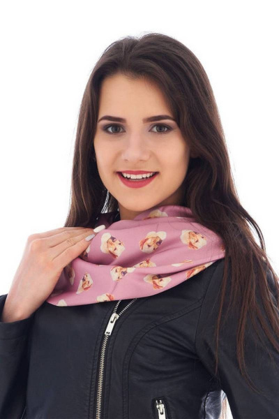 Демисезонный снуд с цифровым рисунком розовый 70х85 см TrendCorner 1-1-29-296 1617-5 - фото 1