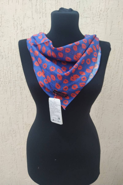 Демисезонный шелковый платок 50x50 см в фиолетовом стиле TrendCorner 141614 1870 - фото 1