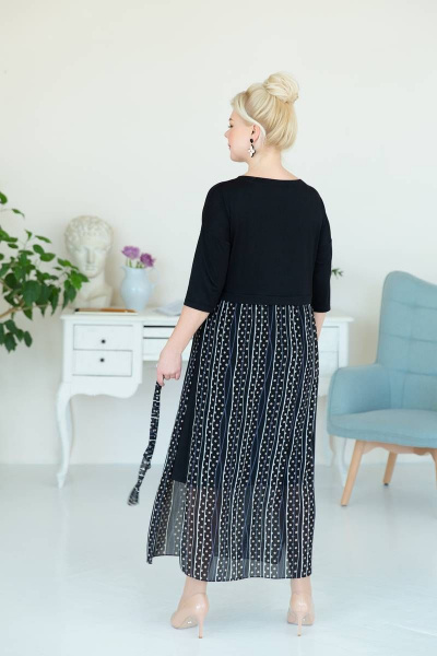 Платье ASV 2379 черно-бежевый - фото 4