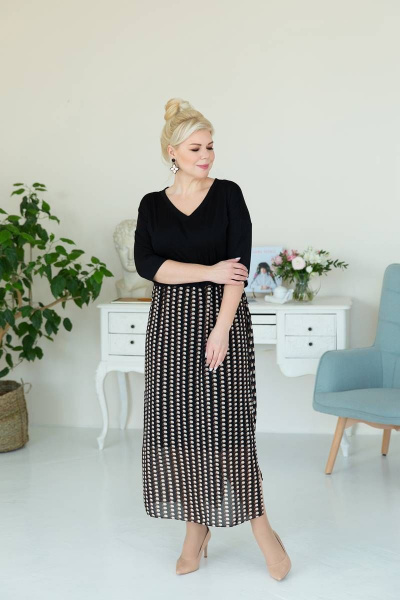 Платье ASV 2379 черно-рыжий - фото 6