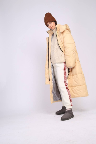 Пальто TSURAN COAT-JULIA-ML сливочный - фото 6