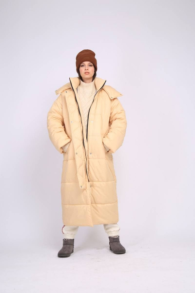 Пальто TSURAN COAT-JULIA-ML сливочный - фото 10