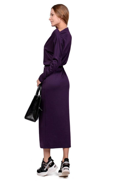 Платье PATRICIA by La Cafe NY14800-1 баклажановый - фото 2