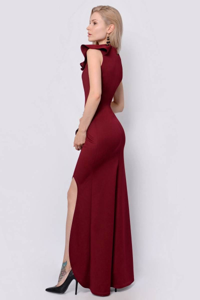 Платье PATRICIA by La Cafe F14815 винный - фото 2