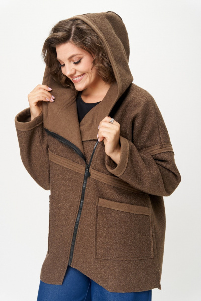 Куртка Michel chic 360/1 кофейный - фото 6