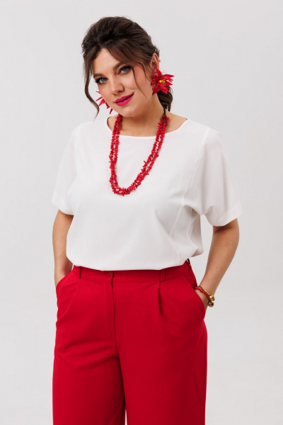 Брюки Anelli 1702 гибискус - фото 9