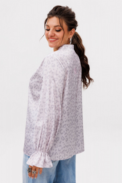 Блуза Anelli 1323 лиловый_лео - фото 3