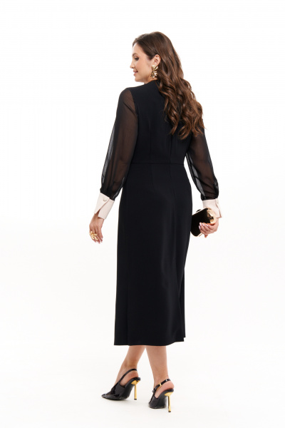 Платье Панда 100480 черно-бежевый - фото 5