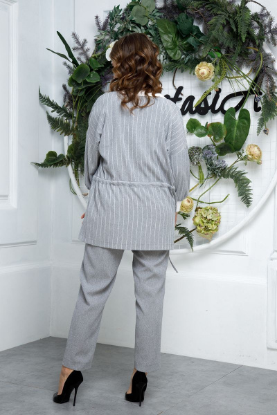 Брюки, жакет, топ Anastasia 550 серый - фото 7