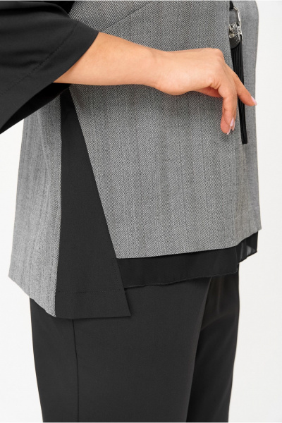 Блуза, брюки DaLi 5781.2 серый_с_чёрным - фото 4