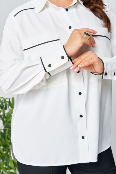 Рубашка AVA fashion М-142 молочный - фото 10