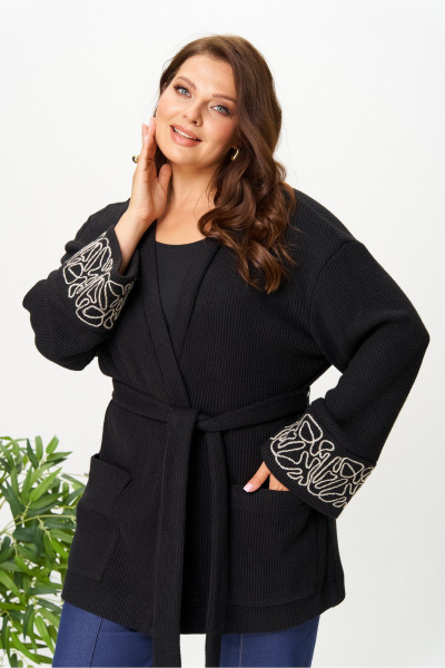 Кардиган AVA fashion М-143 черный - фото 9