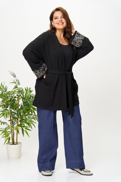 Кардиган AVA fashion М-143 черный - фото 5