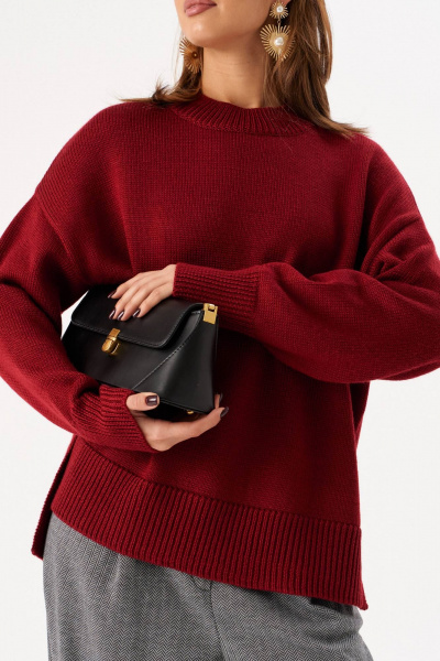 Джемпер Romgil РВ0274-ШЕ5 винный- - фото 5