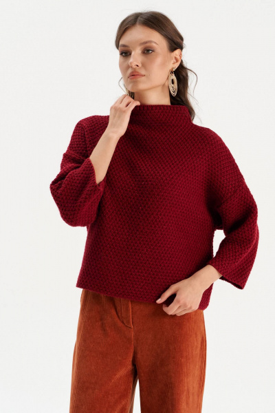 Джемпер Romgil РВ0300-ШЕ5 красновато-бордовый - фото 8