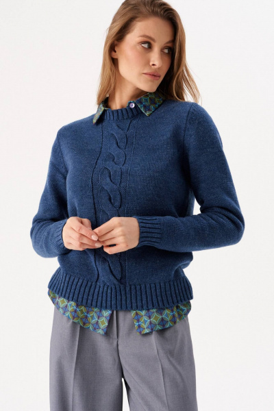 Джемпер Romgil РВ0310-ШЕ5 индиго - фото 7