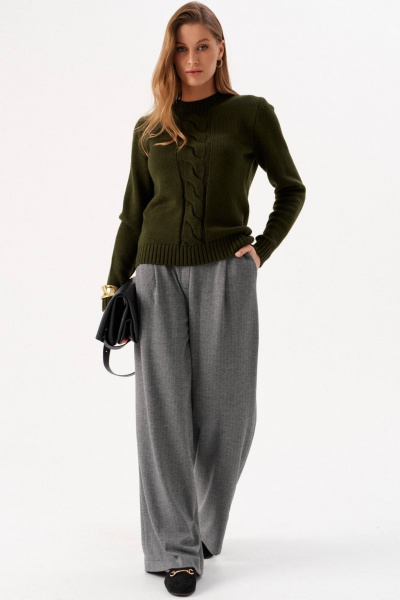 Джемпер Romgil РВ0310-ШЕ5 темно-оливковый - фото 6