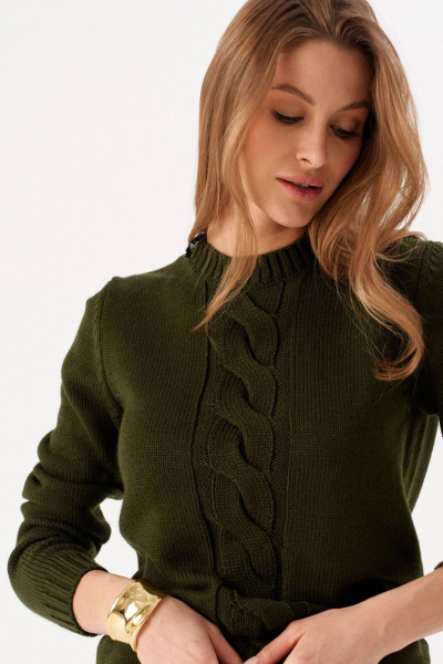 Джемпер Romgil РВ0310-ШЕ5 темно-оливковый - фото 4