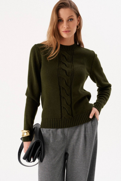 Джемпер Romgil РВ0310-ШЕ5 темно-оливковый - фото 1