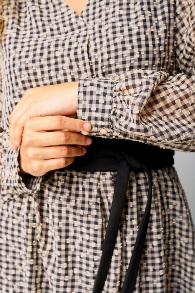 Платье Laikony L-053 серо-черный - фото 4