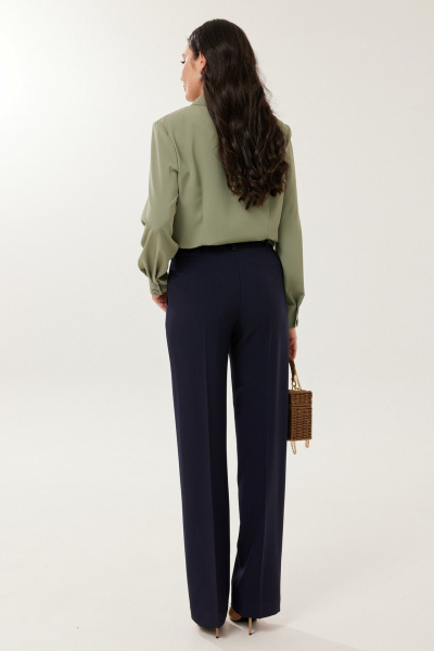 Блуза, брюки, жакет Твой имидж 2231 сине-оливковый - фото 5