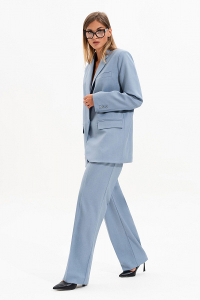 Брюки, жакет SILVERSPICE S-1531 голубой - фото 2