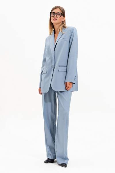 Брюки, жакет SILVERSPICE S-1531 голубой - фото 1