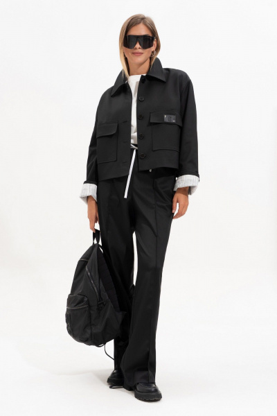 Брюки, жакет SILVERSPICE S-1532 черный - фото 9