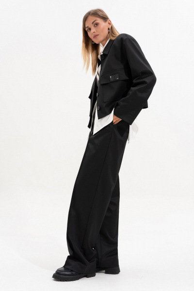 Брюки, жакет SILVERSPICE S-1532 черный - фото 5