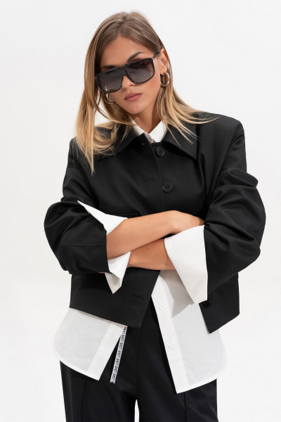 Жакет SILVERSPICE S-2530 черный - фото 3