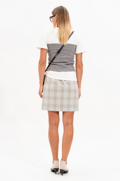 Юбка SILVERSPICE S-4511 клетка_серо-голубая - фото 8