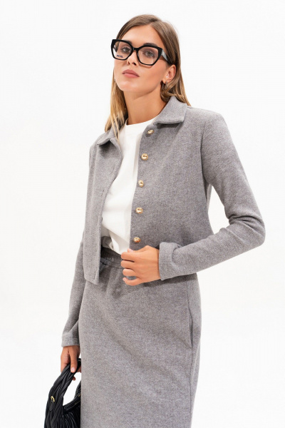 Кардиган SILVERSPICE S-7519 серый - фото 6