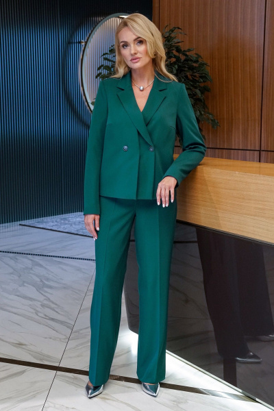 Брюки, жакет Alani Collection 2401 изумруд - фото 6