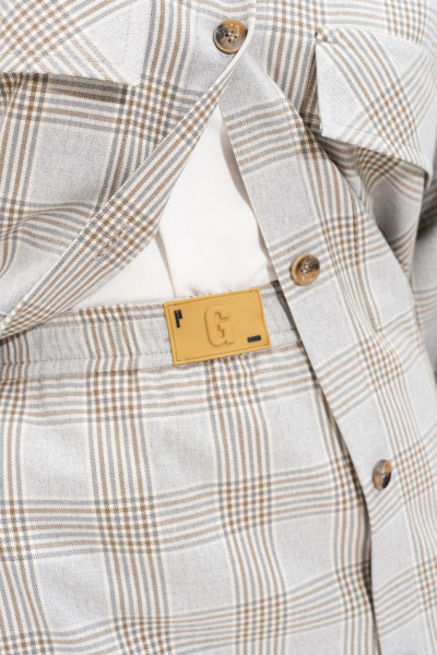 Рубашка, юбка SILVERSPICE S-8558 клетка_серо-голубая - фото 4