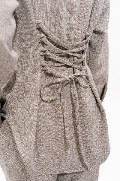 Блуза, брюки SILVERSPICE S-8559 серо-бежевый - фото 9