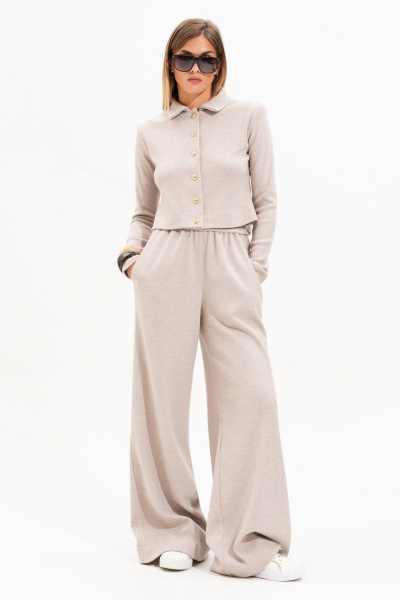 Брюки, кардиган SILVERSPICE S-8564 бежевый - фото 1