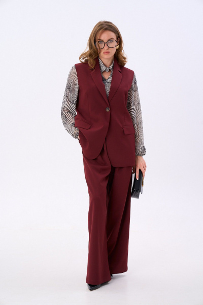 Брюки NikVa 970-3 бургунди - фото 1