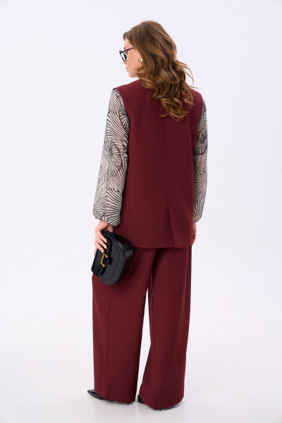 Жилет NikVa 994-2 бургунди - фото 6