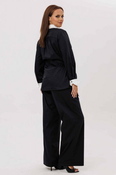 Блуза, брюки Mislana 1221 черный/белый - фото 4