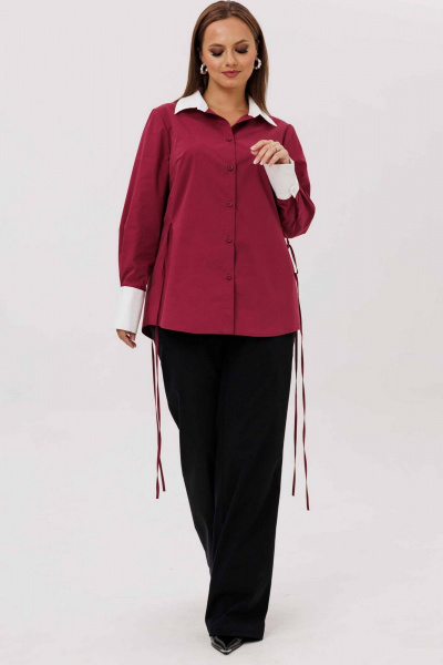 Блуза Mislana 1240 бордо - фото 9