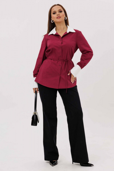 Блуза Mislana 1240 бордо - фото 7