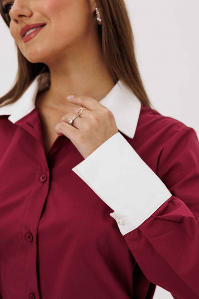 Блуза Mislana 1240 бордо - фото 3
