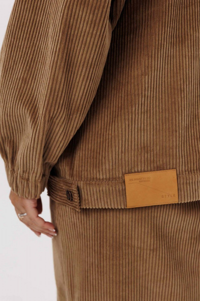 Бомбер, юбка Mislana 1245к орех - фото 4