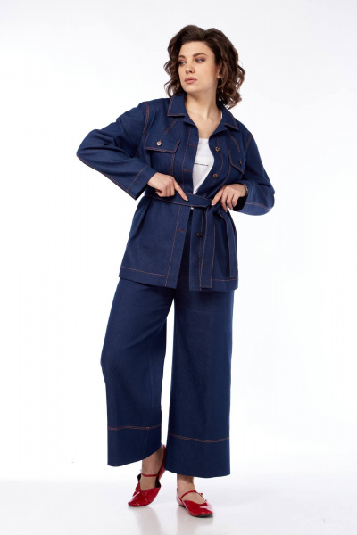 Брюки, рубашка, топ Karina deLux M-1339 деним - фото 3