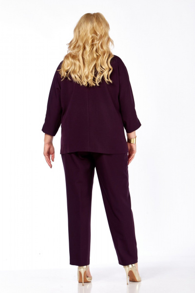 Блуза, брюки СиБон 0371 баклажан - фото 3