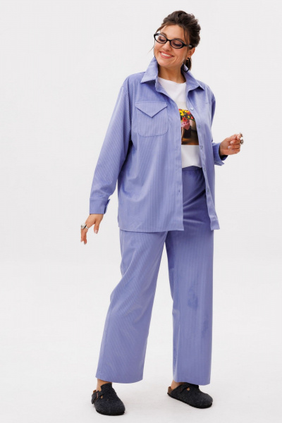 Брюки, рубашка Anelli 1640 лаванда - фото 6