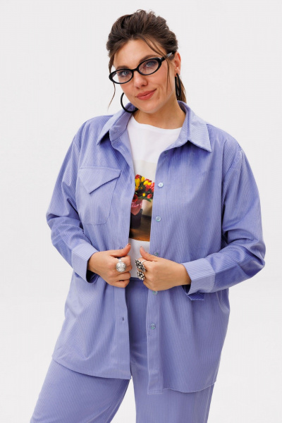 Брюки, рубашка Anelli 1640 лаванда - фото 2