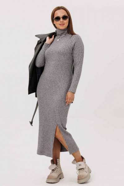 Платье Mislana 11035 серый - фото 4