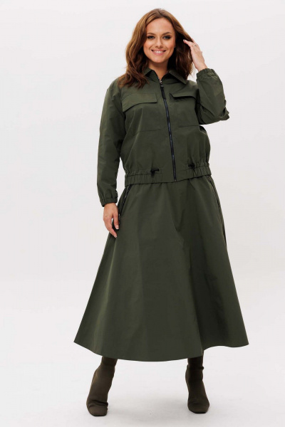 Бомбер, юбка Mislana 1268 зеленый - фото 1